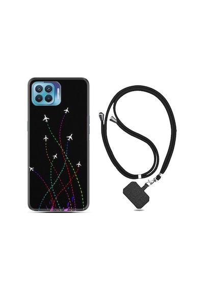 Oppo Reno 4 Lite Kılıf Boyun Askılı Line Planet 1736