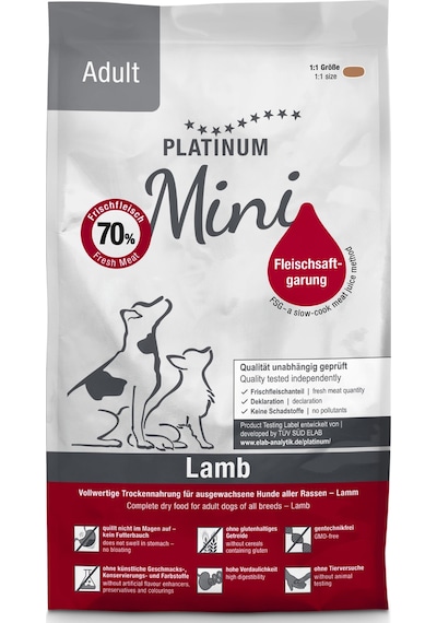 Platinum Mini Kuzulu Yetişkin Köpek Maması 900 Gr