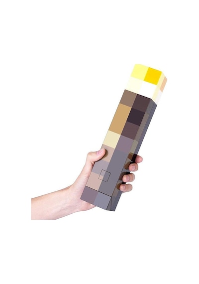 Minecraft Meşale Madenci Gece Led Gece Işığı Kahverengi