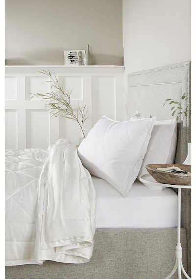 The White Company Ultimate Silk Çevresel Yastık, Lüks Ve Konforlu Uyku Deneyimi, 50 X 75 Cm Beyaz