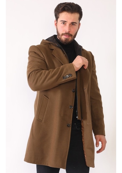 Plt8376 Dewberry Erkek Palto-Camel