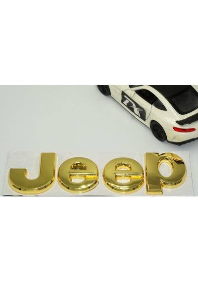 Jeep Kaput Bagaj 3m 3d Gold Metal Logo Amblem Arma