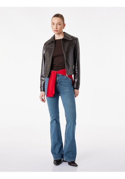 Koton Pamuklu Dar Kalıp Düğmeli İspanyol Paça Denim Pantolon - Flare Jeans Green Cast 7wal40103md Yeşil Koton Pamuklu Dar Kalıp Düğmeli İspanyol Paça Denim Pantolon - Flare Jeans Green Cast 7wal40103md Yeşil