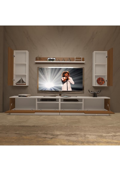 Decoraktiv Trendstyle 5220da Slm Tv Ünitesi Tv Sehpası Beyaz - Ceviz