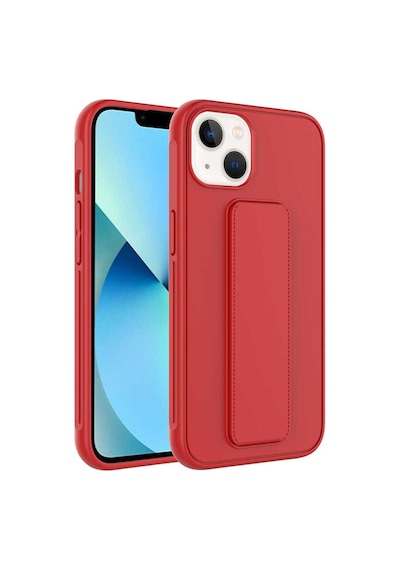 Apple Uyumlu iPhone 13 Kılıf Zore Qstand Kapak Kırmızı