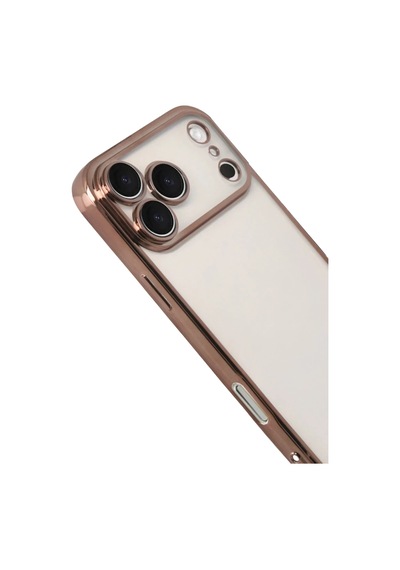 Apple İphone 17 Pro Razer Lensli Silikon - Çöl Titanyum 0.2M-Çok Renkli