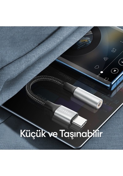 Earldom Ot77 Tak Çalıştır Type-c To Aux Dönüştürücü - Siyah M414