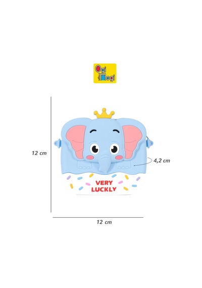Ogi Mogi Toys Silikon Mavi Fil El Çantası Çok Renkli