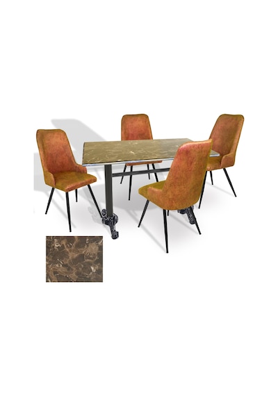 Çipa - Çırağan Mutfak Masa Takımı - 70x120 Werzalit, Wermodin Ve Allzalit Tabla - Rustic Dark - Kiremit Çok Renkli Çipa - Çırağan Mutfak Masa Takımı - 70x120 Werzalit, Wermodin Ve Allzalit Tabla - Rustic Dark - Kiremit Çok Renkli