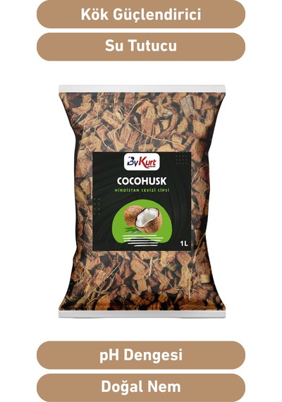 Bykurt Cocohusk 1l Hindistan Cevizi Cipsi Orkide Bakımı Ve Kök Gelişimi İçin Doğal Malzeme 1 Litre