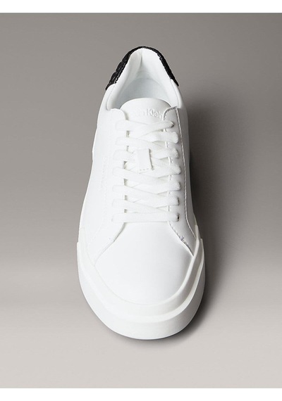 Calvin Klein Kadın Chunky Cupsole Laceup Sneaker-12051 Beyaz / Siyah
