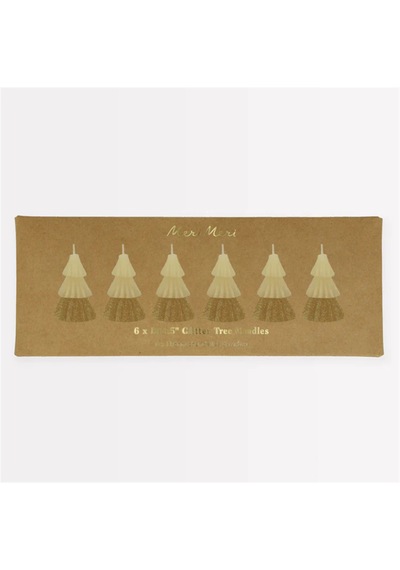 Meri Meri - Ivory Mini Tree Candles - Krem Mini Ağaç Mumlar 6'lı Tüm Yaşlar