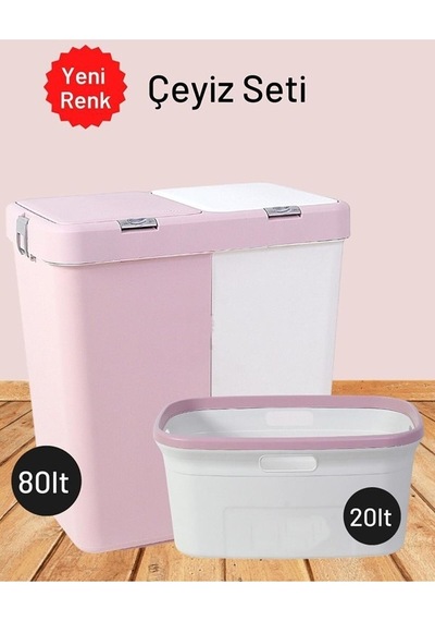 Reis Home Motek Ikili Kirli Çamaşır Sepeti Ve Çamaşır Selesi Ikil Pudra