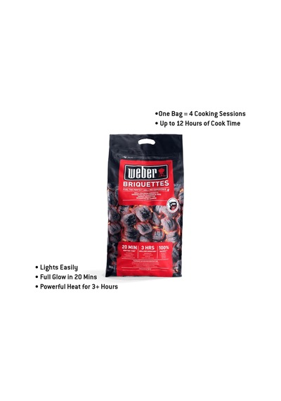 Weber 17591 - Barbekü İçin Kömür Briketleri, 8 Kg Sku: Smg8690010003478