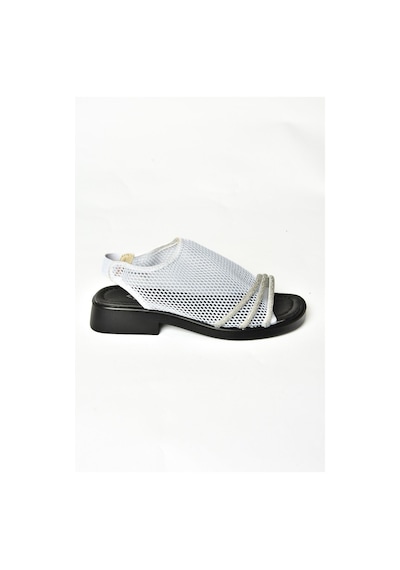 Fox Shoess476900415 Beyaz File Kadın Sandalet Beyaz