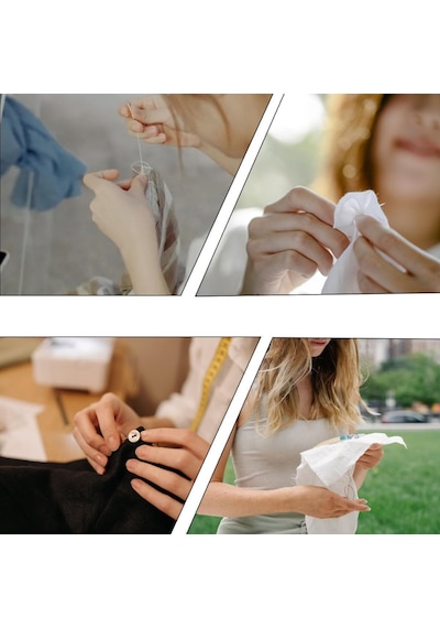 Mini Dikiş Seti Pratik Taşınabilir Plastik Kutu İçinde Acil Onarım Ve Dikiş Malzemeleri