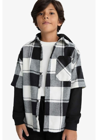 Defacto Erkek Çocuk Oversize Geniş Kalıp Kapüşonlu Ekose Desenli Flanel Uzun Kollu Gömlek F1449a825wnar213 Antrasit Defacto Erkek Çocuk Oversize Geniş Kalıp Kapüşonlu Ekose Desenli Flanel Uzun Kollu Gömlek F1449a825wnar213 Antrasit