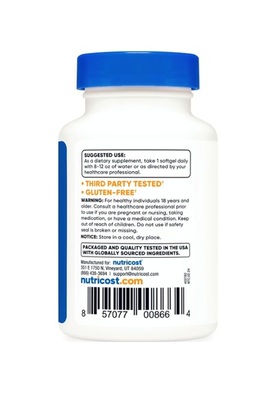 Nutricost Vitamin K2 Mk7 100mcg + Vitamin D3 5000 Iu 12...