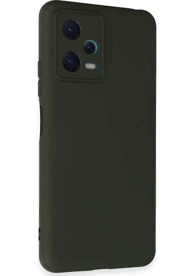 Newface Xiaomi Redmi Note 12 5g Kılıf Nano İçi Kadife Silikon - Koyu Yeşil