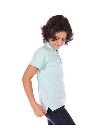 Toontoy Kids Toontoy Erkek Çocuk Polo Yaka Düğmeli Kısa Kollu Tişört Su Yeşili