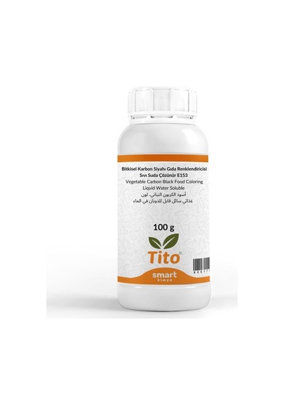 Bitkisel Karbon Aktif Karbon Siyahı Gıda Renklendiricisi Sıvı Suda Çözünür E153 100 G
