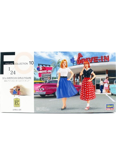 Hasegawa Fc10 29110 1/24 Ölçek, 50 Li Yılların Amerikan Kızları, Plastik Model Kiti-51516