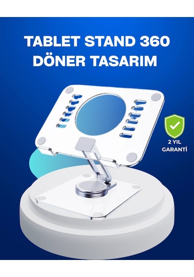 Katlanabilir Tablet Standı Ayarlanabilir Kaymaz Şeffaf Tasarım Çok Renkli