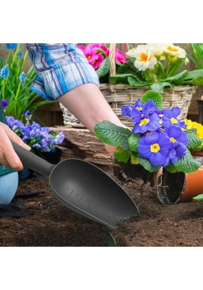 2'li Bahçe Küreği Seti, Plastik, Ölçekli, Çok Amaçlı, 30 Cm, Toprak Ve Pet Mama Aktarma