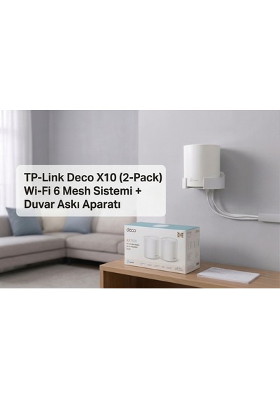 Tp-link Deco X10 (2-pack) Wi-fi 6 Mesh Sistemi + Duvar Askı Aparatı