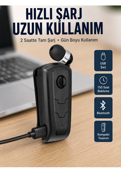Titreşimli Fineblue F910 Uzun Pil Ömrü Bluetooth Kulaklık
