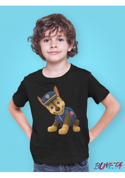 Bumeta Paw Petrol Chase Karakter Characters Çocuk Tişört T-shirt Siyah