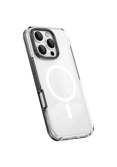 Zore İphone 16 Pro Uyumlu Magsafe Şarj Özellikli Çıkarılabilir Arka Yüzeyli Ogaa Polar Kapak Siyah