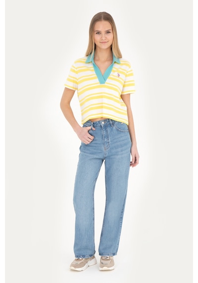 U.S. Polo Assn. Kadın Açık Mavi Loose Fit Jean Pantolon 50282798-DN0021