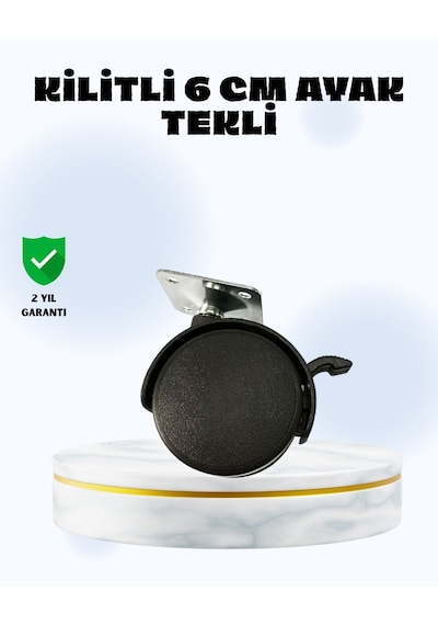 6 Cm Kilitli Tekerlek Ayak Tek Adet 6395751