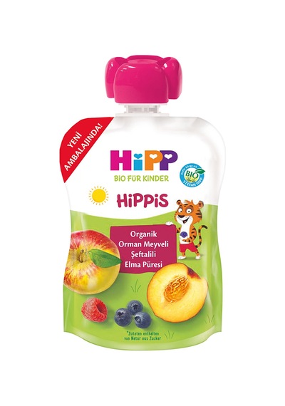 Hipp Organik Orman Meyveli Şeftalili Elma Püresi 100 G