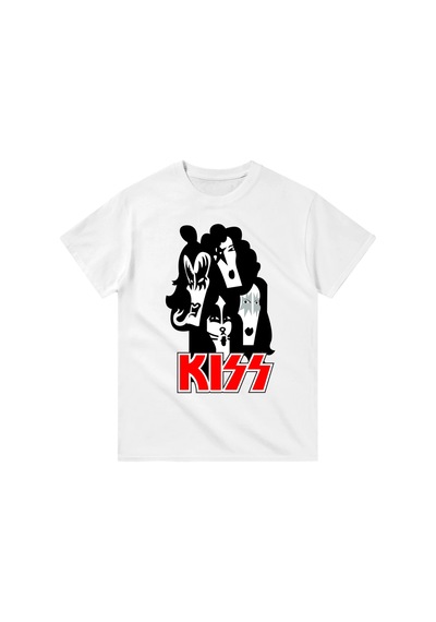 Paybuy Erkek Rock Müzik Grubu Baskılı Tişört Cesur Tasarım Rahat Kesim G Beyaz
