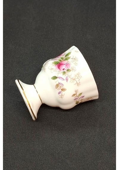 Lavender Rose Bone China Antika Yumurtalık 7.5x5 Cm 4 Adet Beyaz