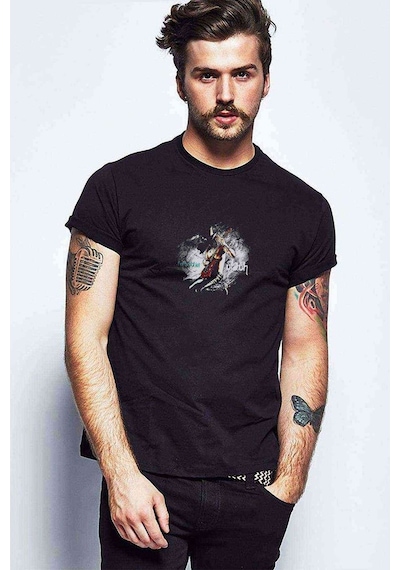Slash Metal Rock Music Müzik Baskılı Siyah Erkek Tshirt (528885440)