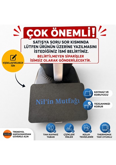 Thermomix Tm7 Uyumlu İsminize Özel Mutfak Ekran Koruyucu Kılıf Aparatı