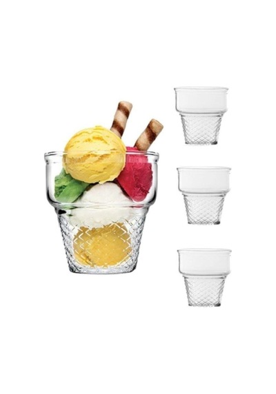 Dondurmalık Kase Mini Cornet Dondurmalık Takımı 3'lü Nocolor-9330be99