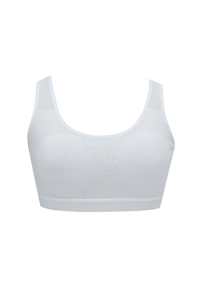 Kadın Geniş Askılı Büyük Beden Büstiyer Sporcu Pedli Sütyen Penye