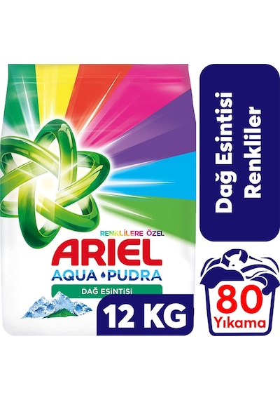 Ariel Renkli Çamaşırlar İçin Otomatik Çamaşır Deterjanı 12 KG
