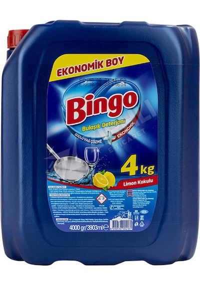 2 Adet Bingo Limonlu Bulaşık Deterjanı 4 Lt