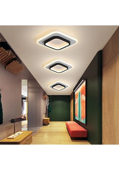 Akrilikli Kare Kumandalı Dimli 3 Işık Renkli 24x24cm Led Tavan La 3Renk Kumandalı