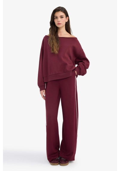 Defacto Straight Fit Cepli Düz Paça Eşofman Altı D6668ax25aubr232 Bordo-br232 Defacto Straight Fit Cepli Düz Paça Eşofman Altı D6668ax25aubr232 Bordo-br232