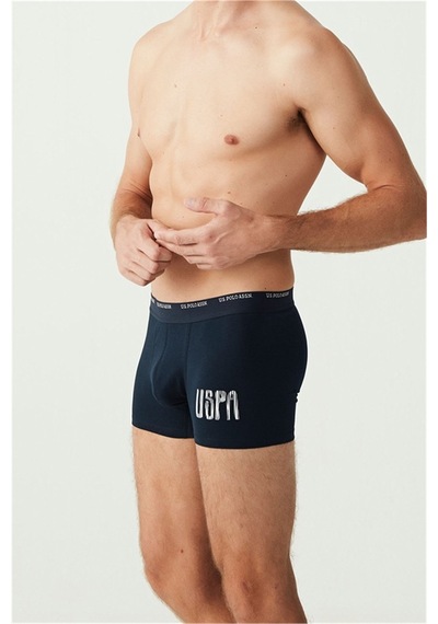 U.S. Polo Assn. U.s Polo Assn. 80338 Erkek 3 Lü Boxer-lacivert&lacivertmelanj&baskılı Lacivert