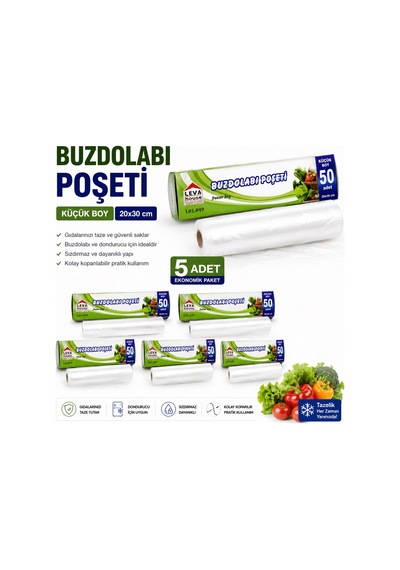 Buzdolabı Saklama Poşeti 20 30 Cm 250 Adet Küçük Boy