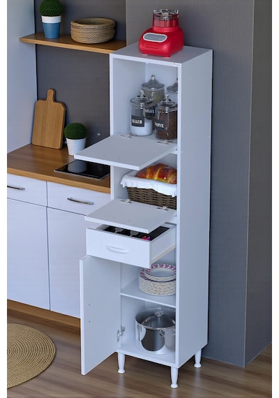 Eliusta Solaira 45 Cm Genişlik Kapaklı Mutfak Dolabı 3 Kapaklı, Çekmeceli Çok Amaçlı Mutfak/banyo Dolabı Beyaz Eliusta Solaira 45 Cm Genişlik Kapaklı Mutfak Dolabı 3 Kapaklı, Çekmeceli Çok Amaçlı Mutfak/banyo Dolabı Beyaz