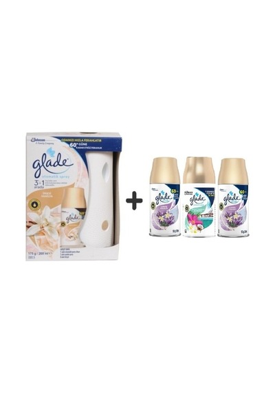 Glade Otomatik İpeksi Vanilya + 2'li Lavanta Ferahlığı + Tropikal Floral 4 x 269 ML