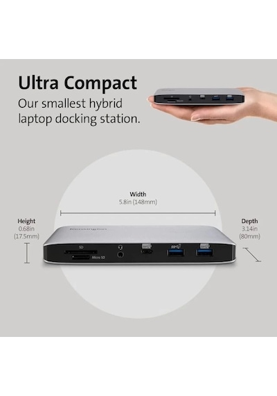 Kensington Sd2480t Thunderbolt 3 Ve Usb-c Çift 4k Bağlantı İstasyonu